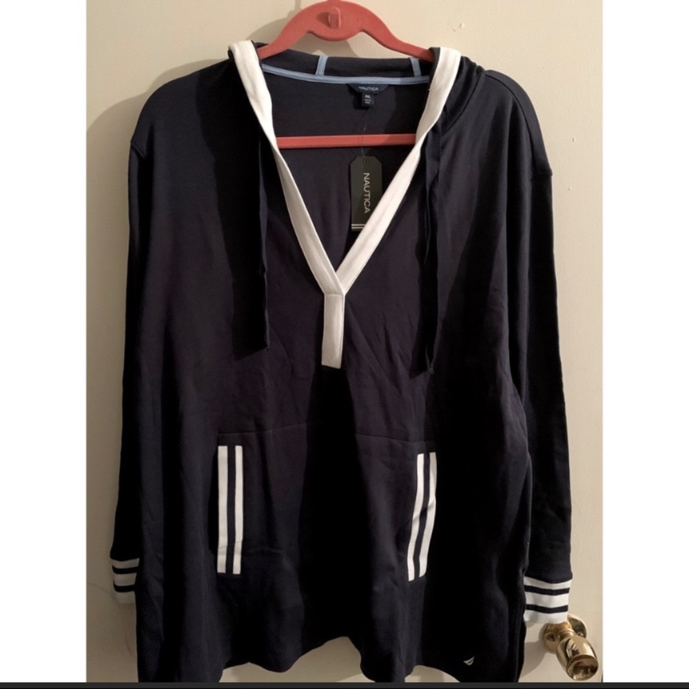 Nautica Split Neck Hoodie pullover